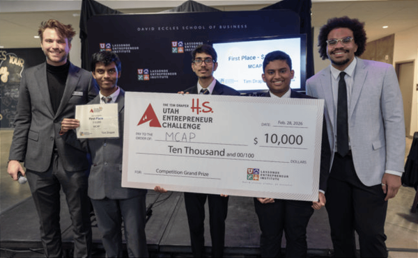 MCAP Wins $10,000 Grand Prize at 2026 Tim Draper High School Utah Entrepreneur Challenge